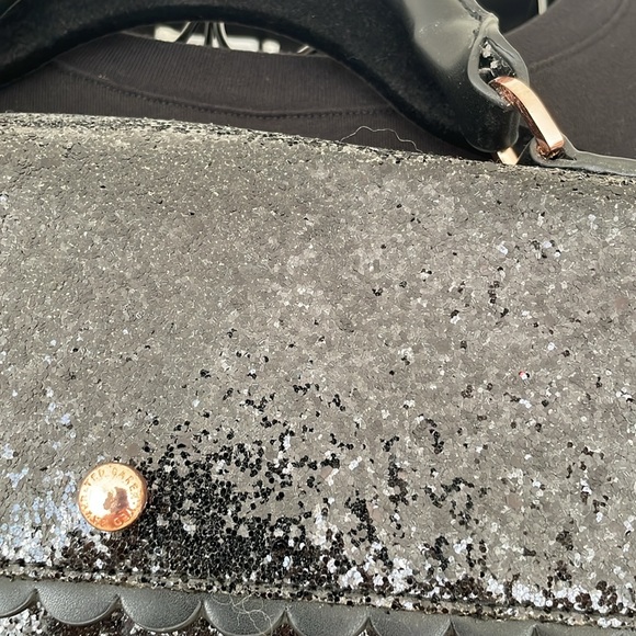 TED BAKER BLACK GLITTER SATCHEL - Picture 4 of 9